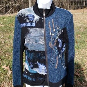 ADORE women's size small zip front sweater